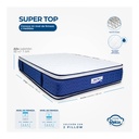 CBO COLCHON SUPER TOP 140X190+SOMIER