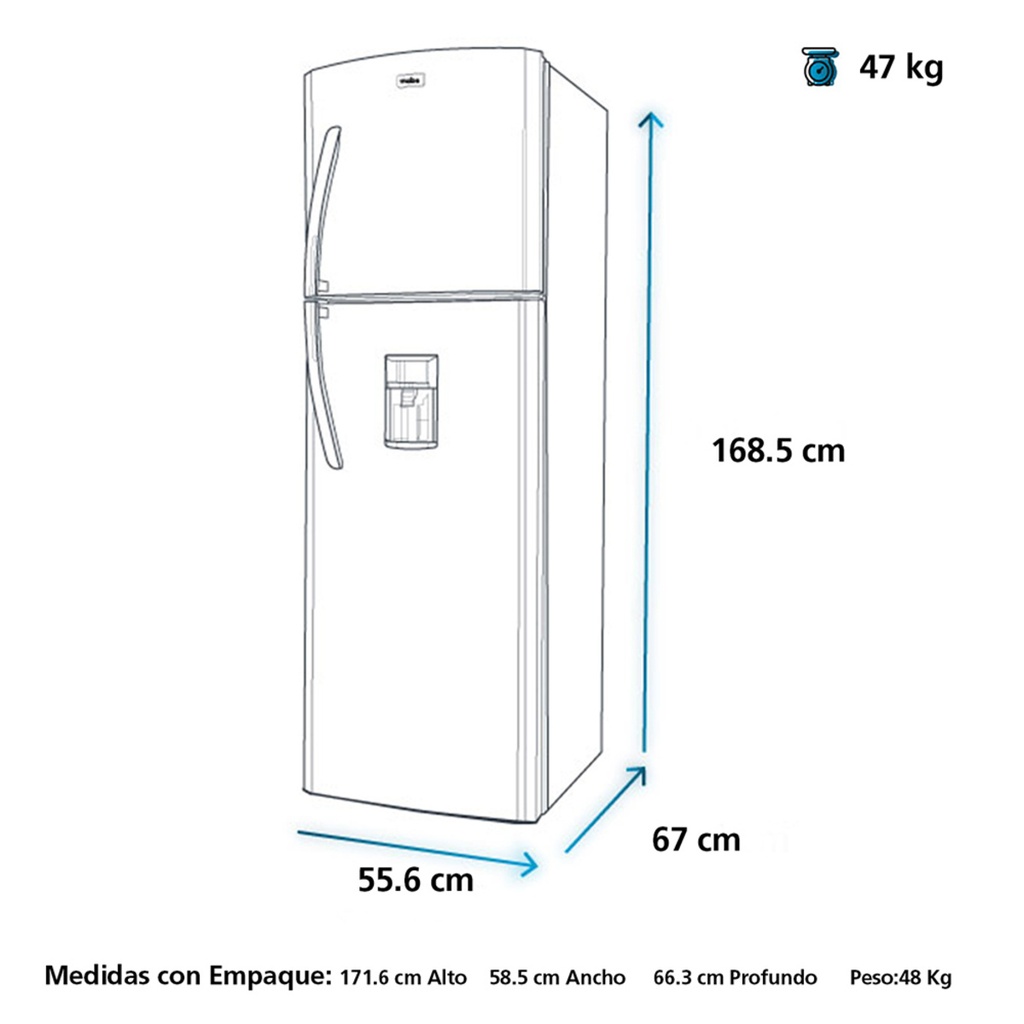 NEV NO FROST MABE 250 LTS 2PTS / COD.018452