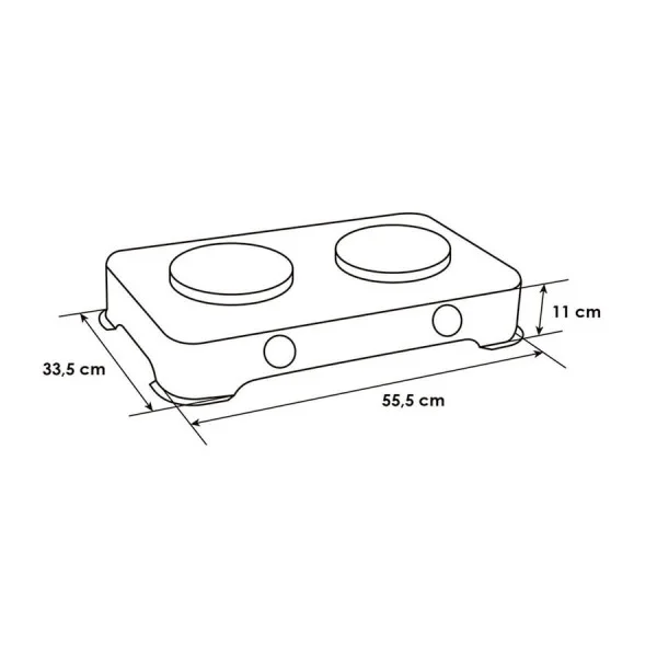 ESTUFA ABBA 2P G/P PORCEL MATEAD SG2001 QL / COD.018127
