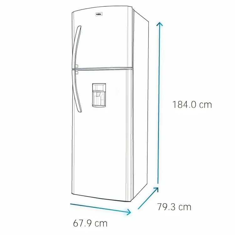 NEV NO FROST 412LT MABE 2PT GRAFITO / COD.018778
