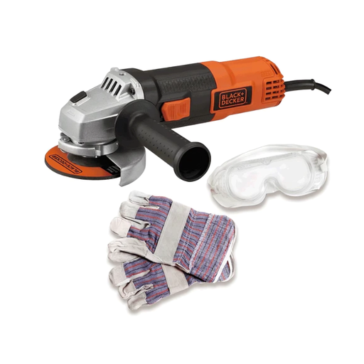 [601099] PULIDOR 4-1/2 820W GUANTES+GAFAS BLACK DECKER / COD.601099