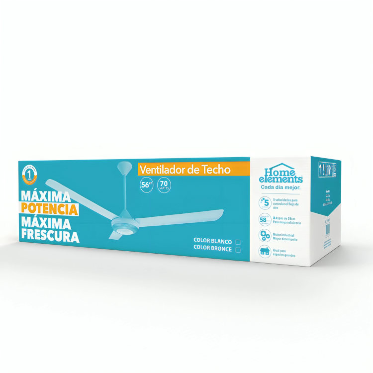 VENTILADOR DE TECHO BLANCO REF 299899750 / COD.024537