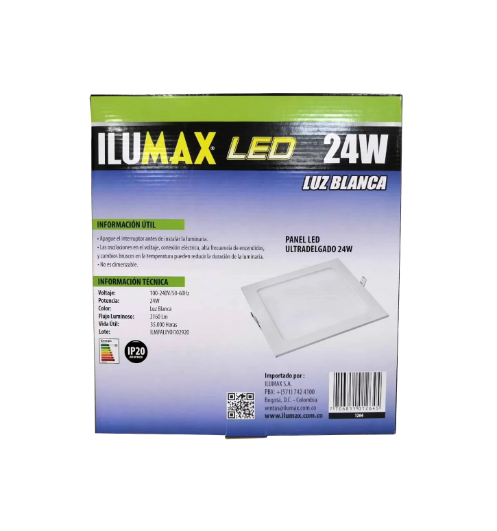 PANEL CUAD 24W LED ILUMAX 30x30