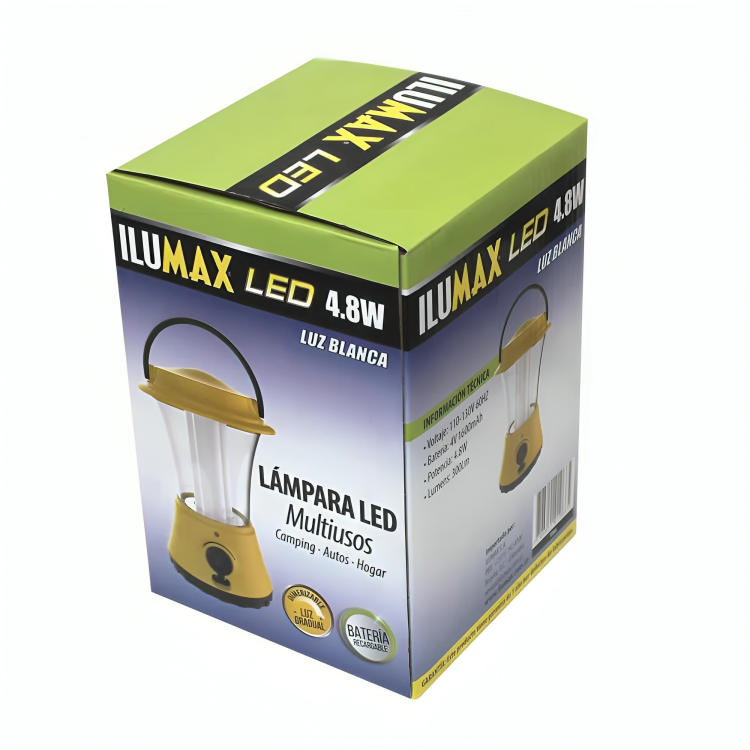 LAMPARA LED CAMPING 4.8W AMARILLA RECAR