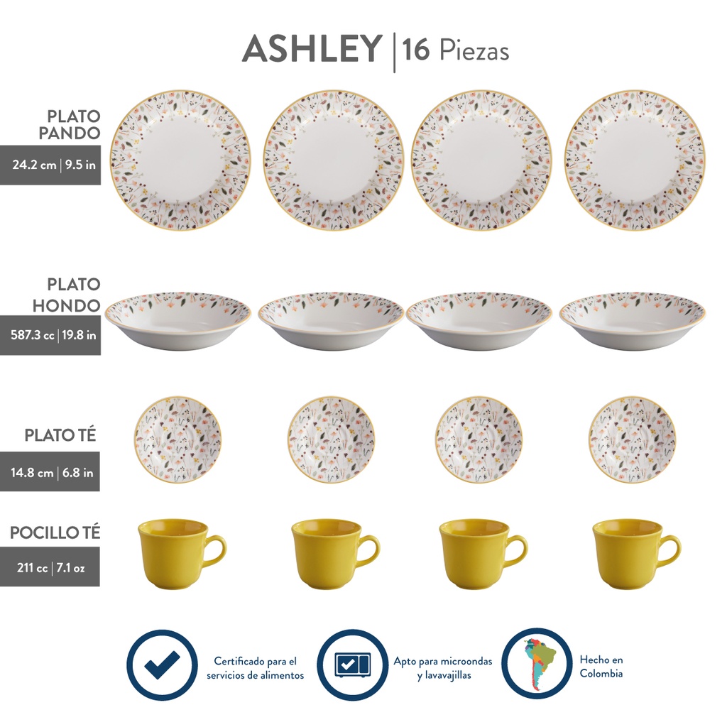 VAJILLA CORONA ASHLEY / COD.018803