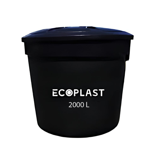 [110076] TANQUE ELEV 2000 LTS ECOPLAST NEGRO INT Y EXT MC / COD.110076